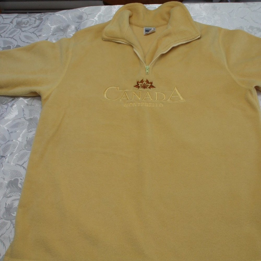 Womans Yellow Funnel Zip Neck  Sweater XL